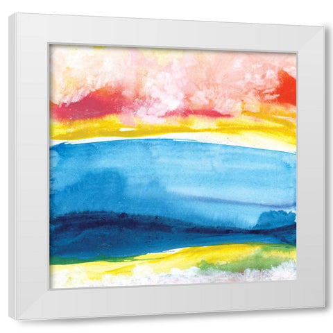 Jewel Waterway VII White Modern Wood Framed Art Print by Paschke, Chris