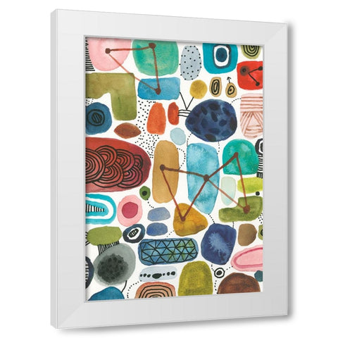 Bliss III White Modern Wood Framed Art Print by Warrick, Cheryl