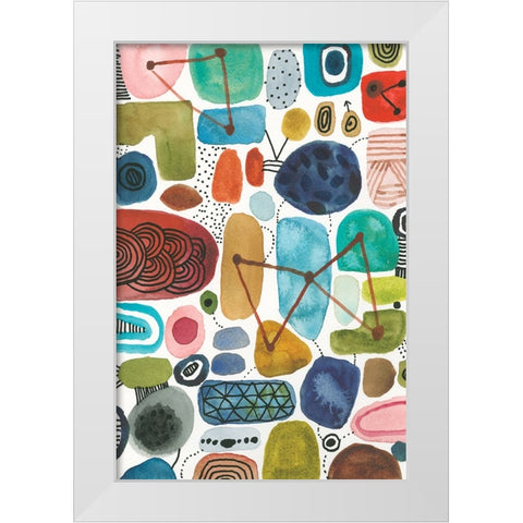 Bliss III White Modern Wood Framed Art Print by Warrick, Cheryl