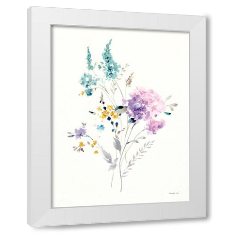 Lilac Season I White Modern Wood Framed Art Print by Nai, Danhui