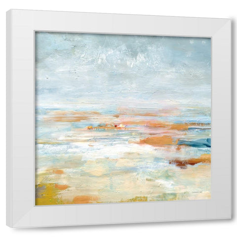 To the Sea White Modern Wood Framed Art Print by Nai, Danhui