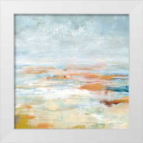 To the Sea White Modern Wood Framed Art Print by Nai, Danhui