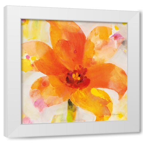 Bright Tulips II White Modern Wood Framed Art Print by Hristova, Albena