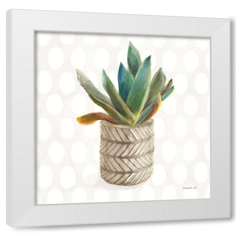 Desert Greenhouse XIII Sq White Modern Wood Framed Art Print by Nai, Danhui