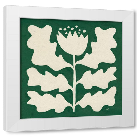 Delighted I Emerald White Modern Wood Framed Art Print by Hershey, Moira