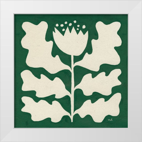 Delighted I Emerald White Modern Wood Framed Art Print by Hershey, Moira