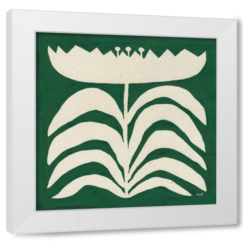 Delighted II Emerald White Modern Wood Framed Art Print by Hershey, Moira