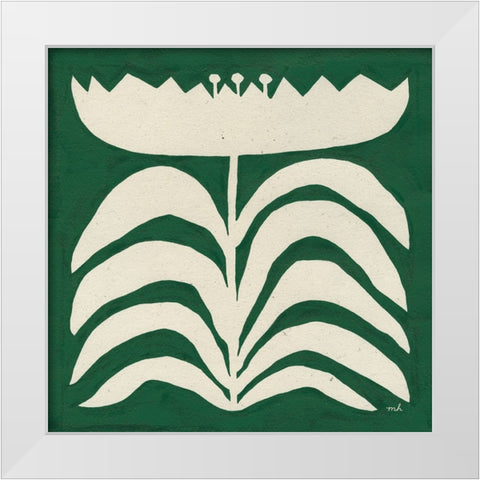 Delighted II Emerald White Modern Wood Framed Art Print by Hershey, Moira