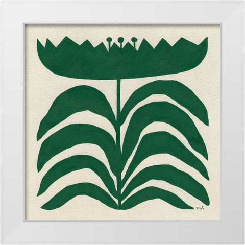 Delighted III Emerald White Modern Wood Framed Art Print by Hershey, Moira
