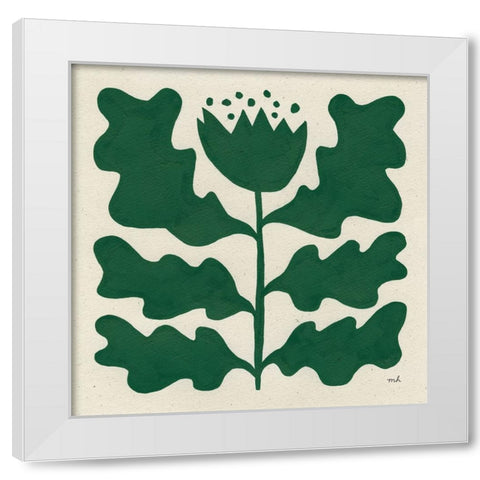 Delighted IV Emerald White Modern Wood Framed Art Print by Hershey, Moira
