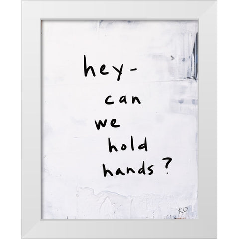 Hey III White Modern Wood Framed Art Print by Youngstrom, Kent