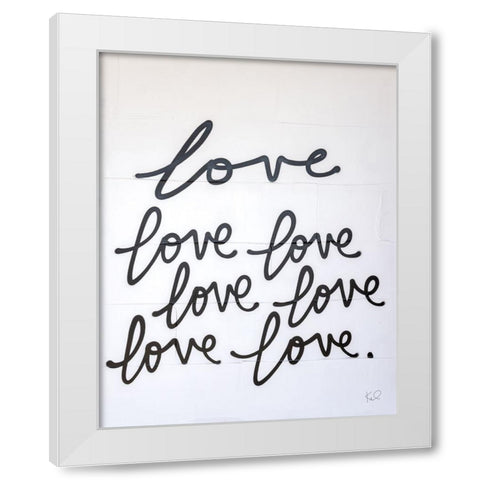 Love Times Seven White Modern Wood Framed Art Print by Youngstrom, Kent