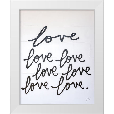 Love Times Seven White Modern Wood Framed Art Print by Youngstrom, Kent