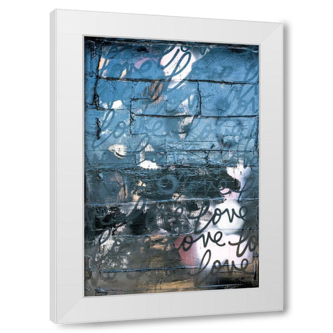 Love Graffiti White Modern Wood Framed Art Print by Youngstrom, Kent