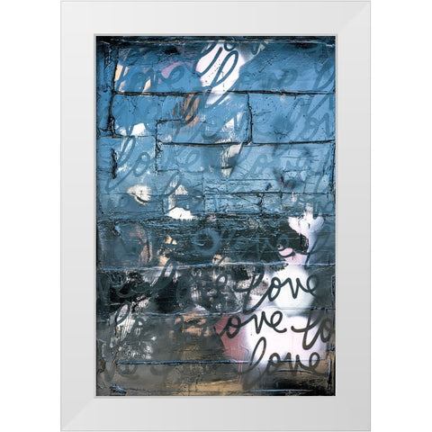 Love Graffiti White Modern Wood Framed Art Print by Youngstrom, Kent