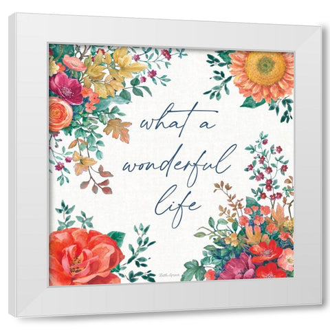 Floral Drama IV White Modern Wood Framed Art Print by Grove, Beth