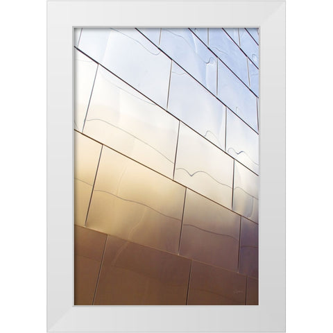 Skyscraper IV Bright White Modern Wood Framed Art Print by Aledanda