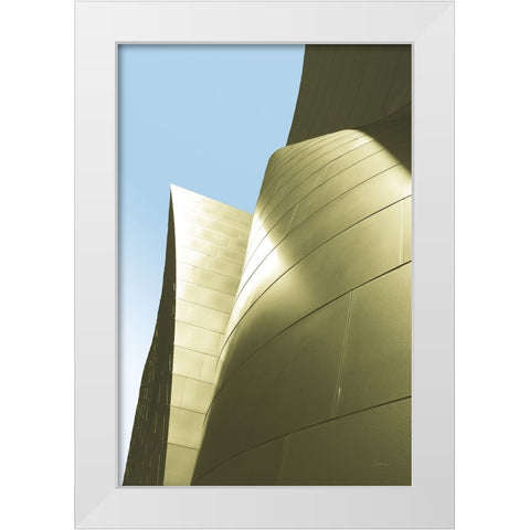 Skyscaper V Bright White Modern Wood Framed Art Print by Aledanda
