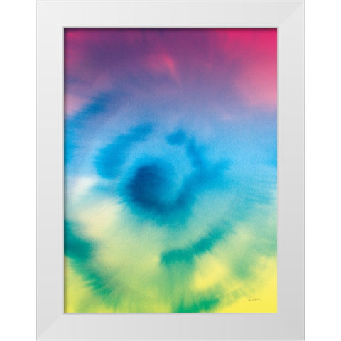 Dip Dye IV Bright White Modern Wood Framed Art Print by Schlabach, Sue