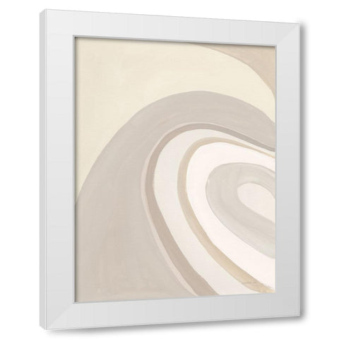 In the Groove I Neutral White Modern Wood Framed Art Print by Nai, Danhui