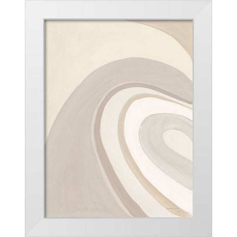 In the Groove I Neutral White Modern Wood Framed Art Print by Nai, Danhui