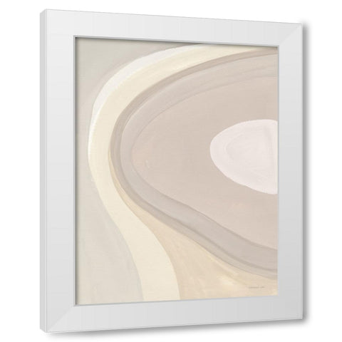 In the Groove II Neutral White Modern Wood Framed Art Print by Nai, Danhui