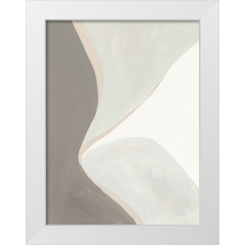 Retro Abstract III Neutral White Modern Wood Framed Art Print by Nai, Danhui