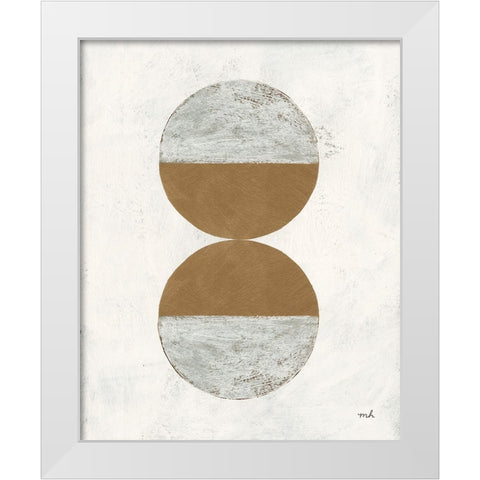 Colorful Orbs III White Modern Wood Framed Art Print by Hershey, Moira