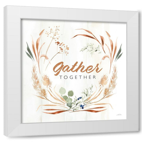 Autumn Ramble V Together White Modern Wood Framed Art Print by Pete, Katrina