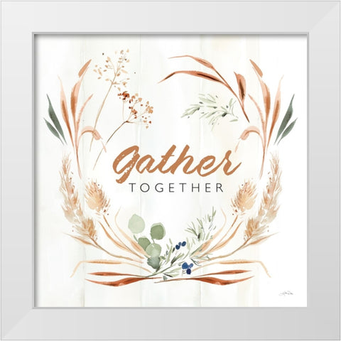 Autumn Ramble V Together White Modern Wood Framed Art Print by Pete, Katrina