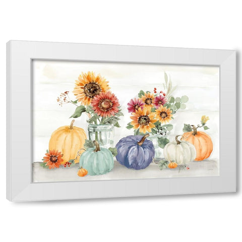 Autumn Ramble VI Navy White Modern Wood Framed Art Print by Pete, Katrina