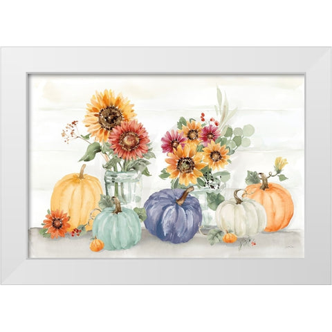 Autumn Ramble VI Navy White Modern Wood Framed Art Print by Pete, Katrina
