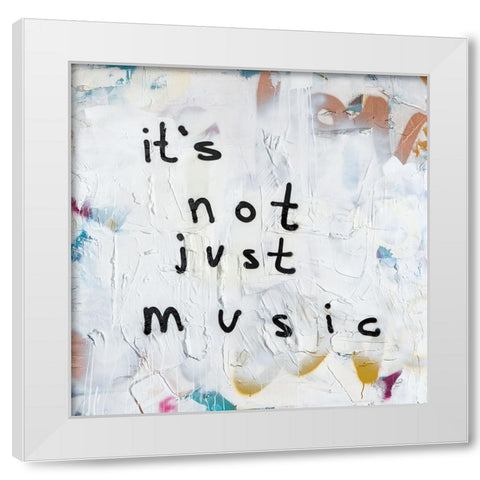 Not Just Music White Modern Wood Framed Art Print by Youngstrom, Kent