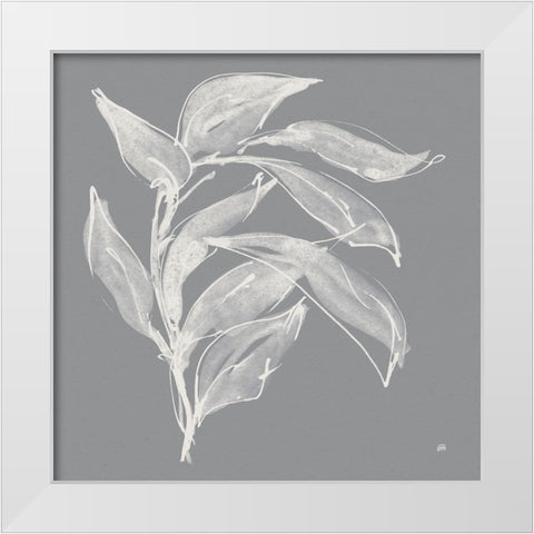 Branch I Gray White Modern Wood Framed Art Print by Paschke, Chris