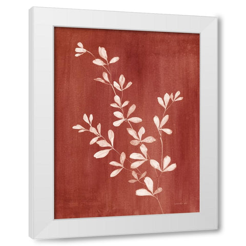 Simple Nature II Burgundy White Modern Wood Framed Art Print by Nai, Danhui