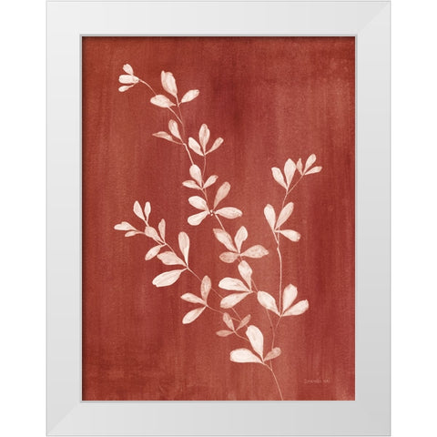 Simple Nature II Burgundy White Modern Wood Framed Art Print by Nai, Danhui