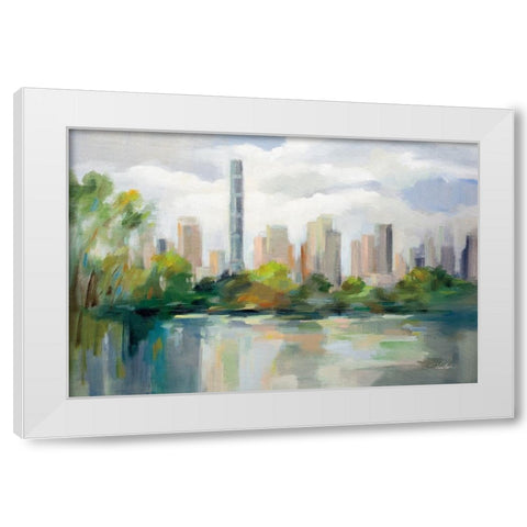 Central Park Early Spring White Modern Wood Framed Art Print by Vassileva, Silvia