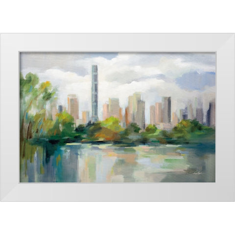 Central Park Early Spring White Modern Wood Framed Art Print by Vassileva, Silvia