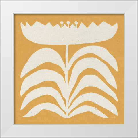 Delighted II Yellow White Modern Wood Framed Art Print by Hershey, Moira