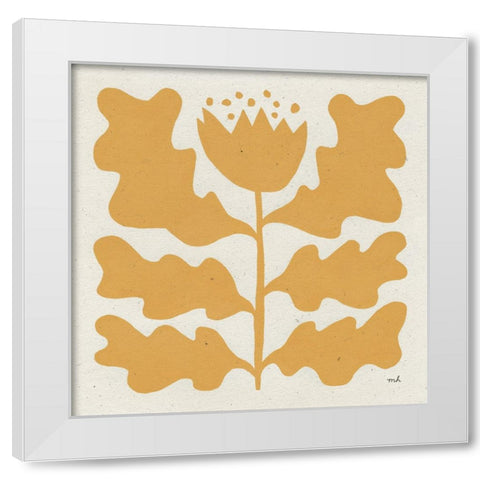 Delighted IV Yellow White Modern Wood Framed Art Print by Hershey, Moira