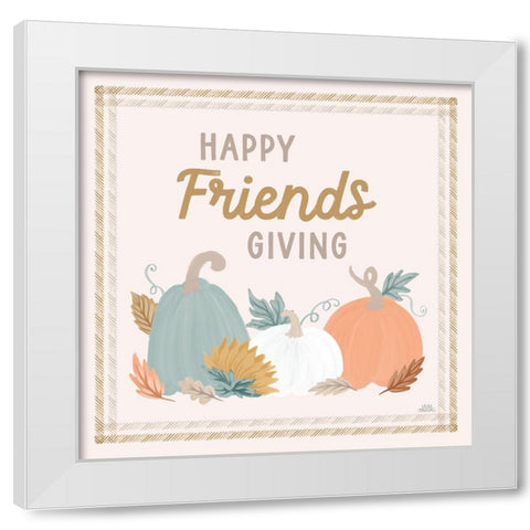 Festive Friendsgiving III White Modern Wood Framed Art Print by Marshall, Laura
