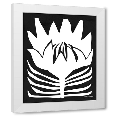 Flower Power II WB White Modern Wood Framed Art Print by Gallagher, Megan