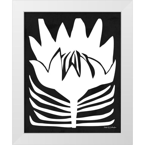 Flower Power II WB White Modern Wood Framed Art Print by Gallagher, Megan