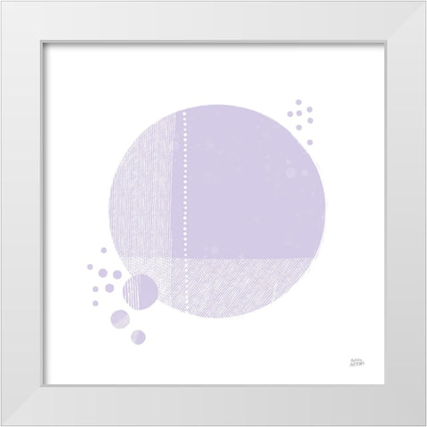 Tribeca I Purple White Modern Wood Framed Art Print by Averinos, Melissa