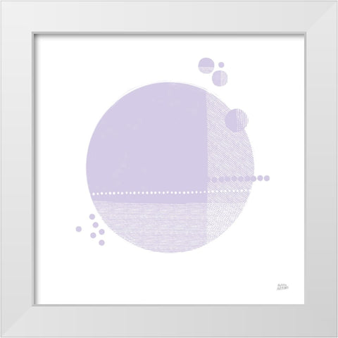 Tribeca II Purple White Modern Wood Framed Art Print by Averinos, Melissa