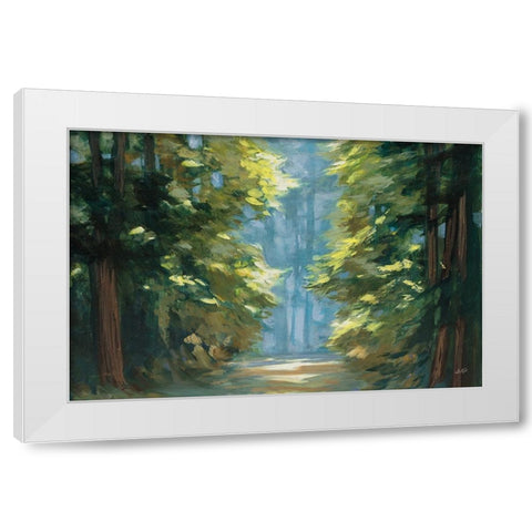Sunlit Forest Blue Crop White Modern Wood Framed Art Print by Purinton, Julia
