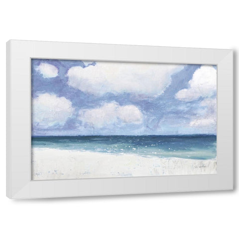 Seascape IV Blue Crop White Modern Wood Framed Art Print by Wiens, James