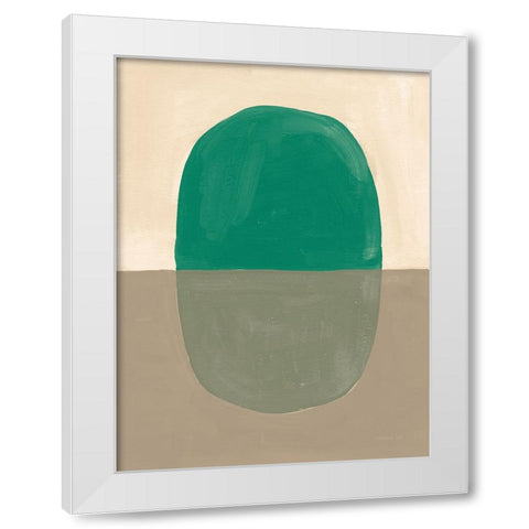 Encapsulate I Green White Modern Wood Framed Art Print by Nai, Danhui