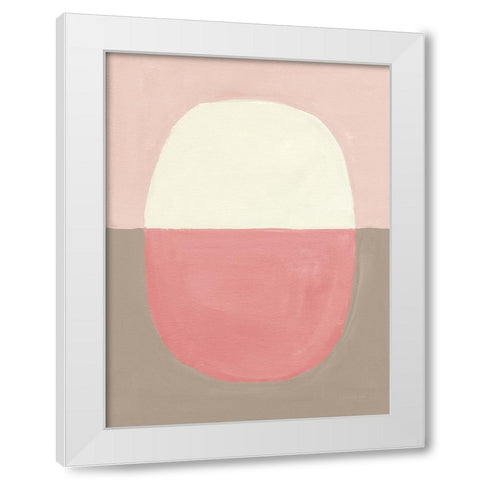 Encapsulate II Pink White Modern Wood Framed Art Print by Nai, Danhui