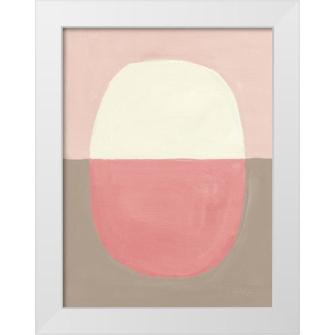 Encapsulate II Pink White Modern Wood Framed Art Print by Nai, Danhui